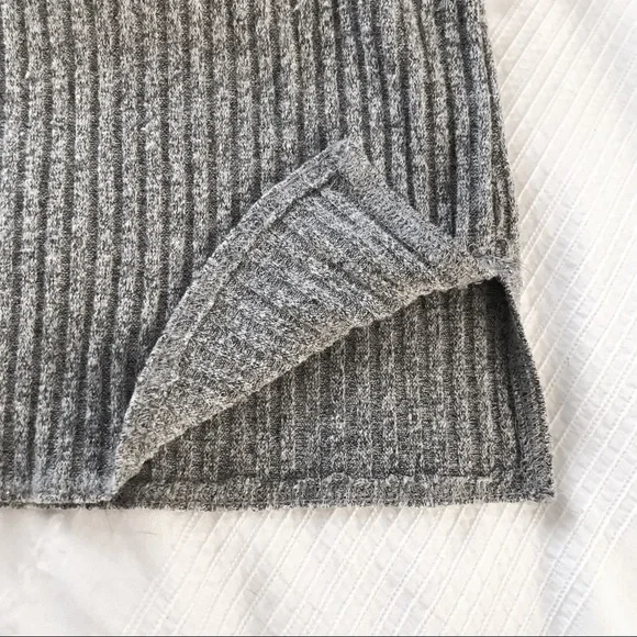 ARITZIA WILFRED FREE MARIE LIGHT GREY MOCK NECK LONG SLEEVE KNIT SWEATER DRESS - Picture 10 of 10